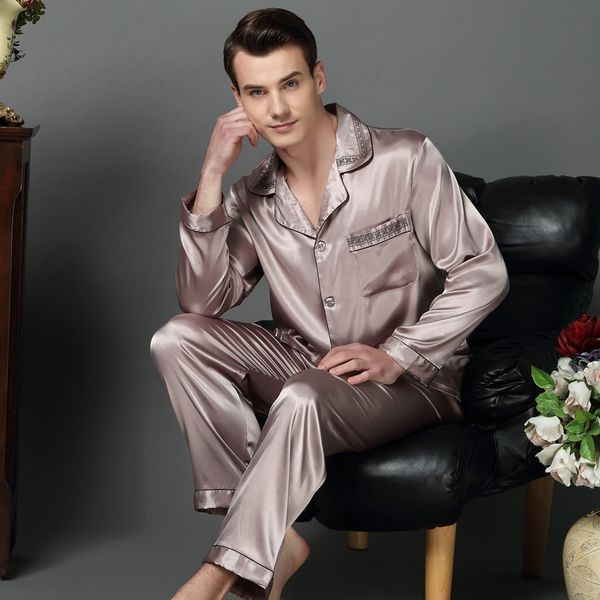 nmm8h pajamas men's short-sleeved autumn long-sleeved clothes home furnishing clothing mulberry silk two-piece suit thin ice silk home, Blue;red
nmm8h pajamas men's short-sleeved autumn long-sleeved clothes home furnishing clothing mulberry silk two-piece suit thin ice silk home, Blue;red