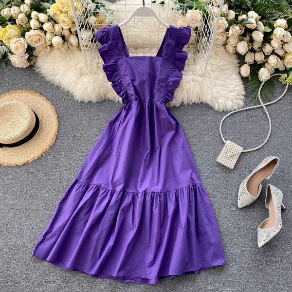 singrain women summer vintage solid midi dress hollow backless square collar a-line dress korean casual streetwear, Black;gray
singrain women summer vintage solid midi dress hollow backless square collar a-line dress korean casual streetwear, Black;gray
