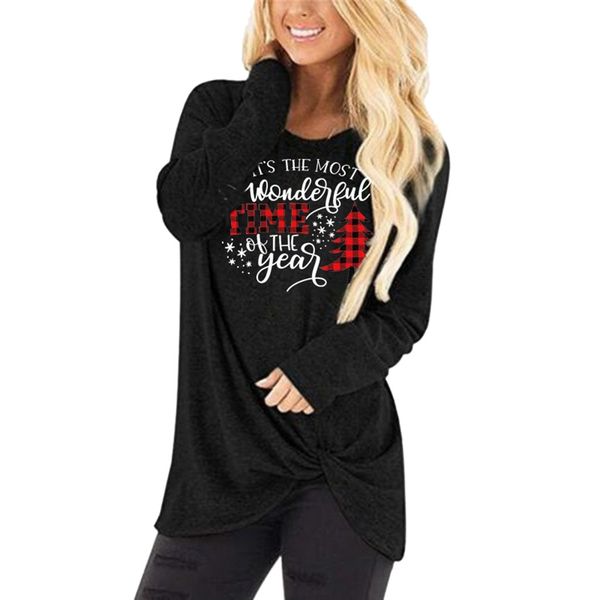 women's round neck merry christmas print hoodies pullover fashion ladies long sleeve knot casual sweatshirts sweter damski, Black
women's round neck merry christmas print hoodies pullover fashion ladies long sleeve knot casual sweatshirts sweter damski, Black
