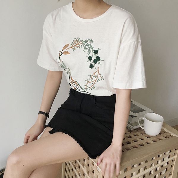 women clothes womens designer t shirts v neck 2019 summer small fresh embroidery short sleeve t shirt women korean harajuku tshirt korean, White
women clothes womens designer t shirts v neck 2019 summer small fresh embroidery short sleeve t shirt women korean harajuku tshirt korean, White