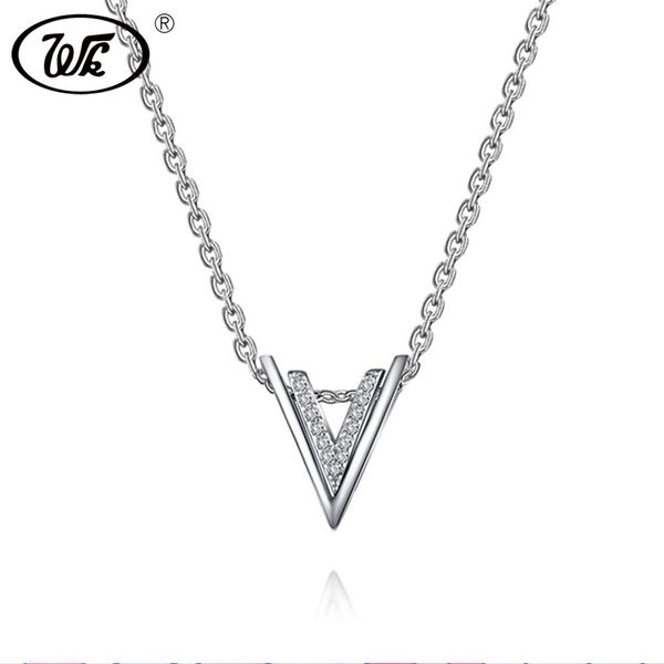wk real 925 sterling silver double letter v necklace gemetric triangle v necklaces & pendants simple collier collares z9 nb065
wk real 925 sterling silver double letter v necklace gemetric triangle v necklaces & pendants simple collier collares z9 nb065