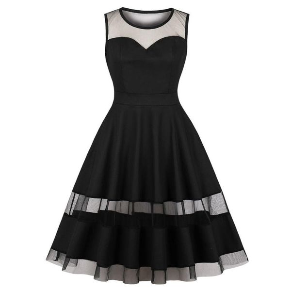 round neck sleeveless retro dress black mesh lace party vestidos 60s audrey hepburn elegant style vintage dress femme, Black;gray
round neck sleeveless retro dress black mesh lace party vestidos 60s audrey hepburn elegant style vintage dress femme, Black;gray