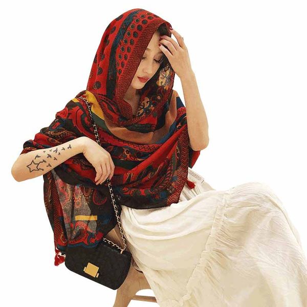 summer cotton and linen national wind travel silk scarf holiday sunscreen air conditioning large shawl female beach towel, Blue;gray
summer cotton and linen national wind travel silk scarf holiday sunscreen air conditioning large shawl female beach towel, Blue;gray