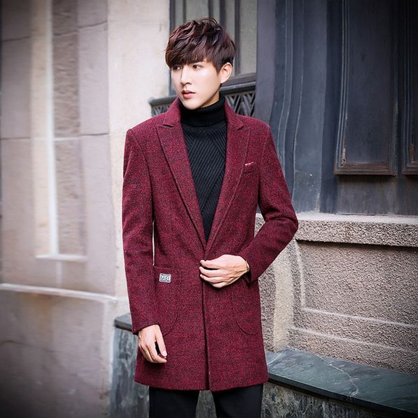 single breasted coat for men solid wool coat and jacket slim men clothes 2018, Black
single breasted coat for men solid wool coat and jacket slim men clothes 2018, Black