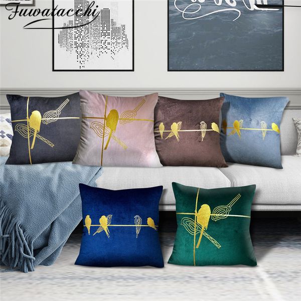 fuwatacchi nordic style velvet bronzing pillow case sparrow birds on antenna pillow cover for home sofa decorative cushion cover
fuwatacchi nordic style velvet bronzing pillow case sparrow birds on antenna pillow cover for home sofa decorative cushion cover