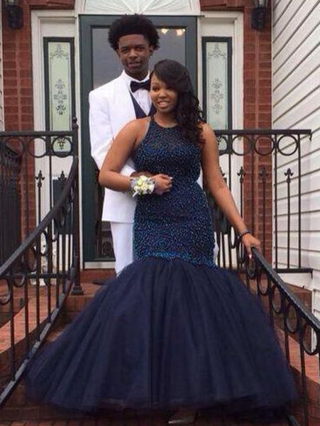 2020 dark navy mermaid prom dresses high neck tulle floor length blingbling full beaded dresses formal evening pageant hy0814, Black;red
2020 dark navy mermaid prom dresses high neck tulle floor length blingbling full beaded dresses formal evening pageant hy0814, Black;red