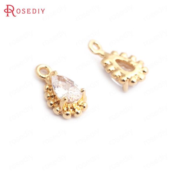 35186)10pcs 9x5mm 24k gold color white zircon brass drop shape charms pendants diy jewelry findings accessories, Silver
35186)10pcs 9x5mm 24k gold color white zircon brass drop shape charms pendants diy jewelry findings accessories, Silver