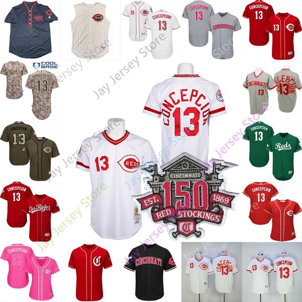 Cincinnati Dave Concepc Jersey Reds 150Th Patch Home Away Cooperstown Flexbase Cool Base Pinstripe Camo Pink Button Pullo
Cincinnati Dave Concepc Jersey Reds 150Th Patch Home Away Cooperstown Flexbase Cool Base Pinstripe Camo Pink Button Pullo