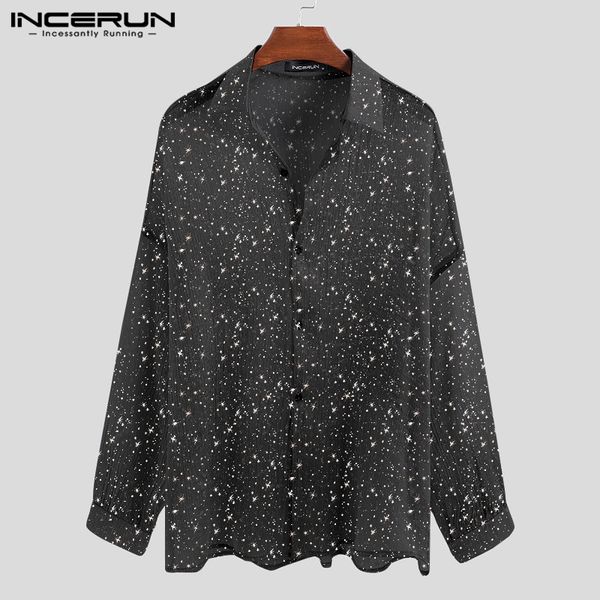 incerun fashion men chic shirt shiny loose transparent long sleeve button see through party nightclub male shirts 2019, White;black
incerun fashion men chic shirt shiny loose transparent long sleeve button see through party nightclub male shirts 2019, White;black