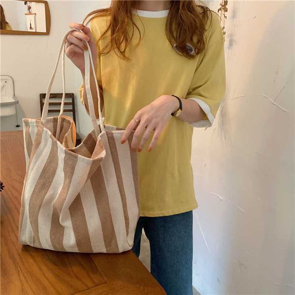 new original design korea unique stripes hit color shoulder bag large capacity canvas bag female chic work tote mommy
new original design korea unique stripes hit color shoulder bag large capacity canvas bag female chic work tote mommy
