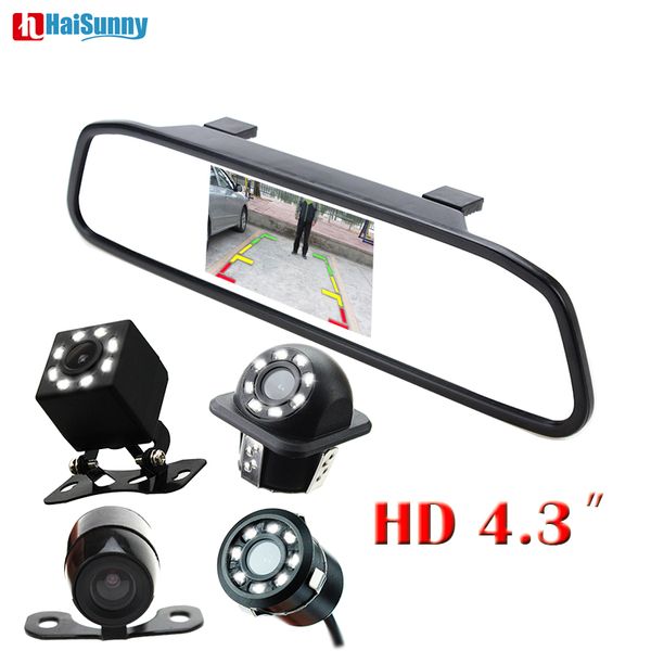 haisunny new 2 in 1 car led night vision rear view backup camera with hd 4.3" car hd video auto parking rearview mirror monitor
haisunny new 2 in 1 car led night vision rear view backup camera with hd 4.3" car hd video auto parking rearview mirror monitor
