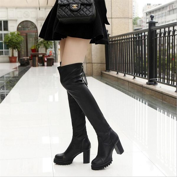 dijigirls new winter long tube stretch leather over the knee high heel boots stovepipe boots children's fashion shoes, Black
dijigirls new winter long tube stretch leather over the knee high heel boots stovepipe boots children's fashion shoes, Black