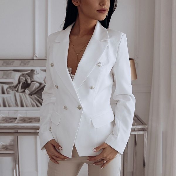 white slim short jacket women solid color fit cropped length suit lapel long sleeve double-breasted office lady ol jacket, Black;brown
white slim short jacket women solid color fit cropped length suit lapel long sleeve double-breasted office lady ol jacket, Black;brown