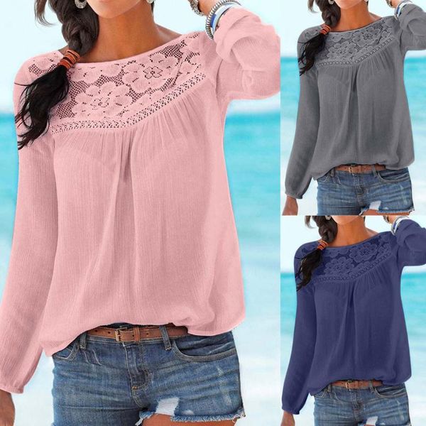 vintage plus size blouse women casual long sleeve lace patchwork blouse blusa feminina ropa mujer, White
vintage plus size blouse women casual long sleeve lace patchwork blouse blusa feminina ropa mujer, White
