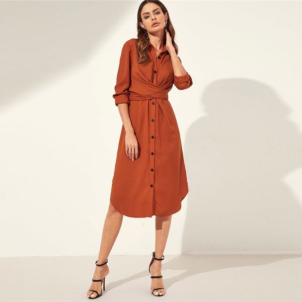shirt dress women dresses orange knot back curved hem women long sleeve office ladies work dresses 2019 womens midi dress, Black;gray
shirt dress women dresses orange knot back curved hem women long sleeve office ladies work dresses 2019 womens midi dress, Black;gray