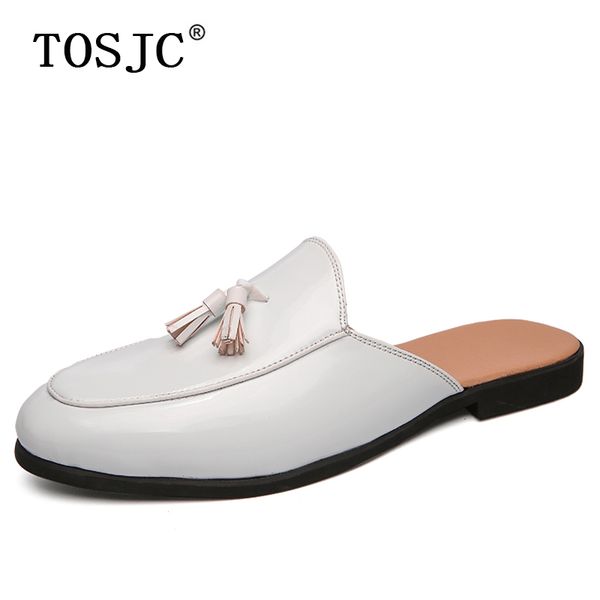 tosjc mens tassel loafers patent leather slip-on mules outdoor non-slip man half shoes breathable lightweight slippers, Black
tosjc mens tassel loafers patent leather slip-on mules outdoor non-slip man half shoes breathable lightweight slippers, Black