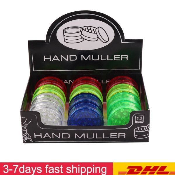 IN Stock 60mm 3 piece colorful plastic herb grinder for smoking tobacco grinders with green red blue clear DHL Free Shipping FY2142 
IN Stock 60mm 3 piece colorful plastic herb grinder for smoking tobacco grinders with green red blue clear DHL Free Shipping FY2142