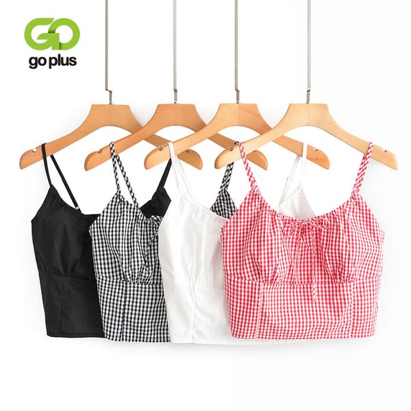 goplus black white red crop streetwear plaid women blusas straples camis feminino ropa mujer 2020 haut femme c9727
goplus black white red crop streetwear plaid women blusas straples camis feminino ropa mujer 2020 haut femme c9727