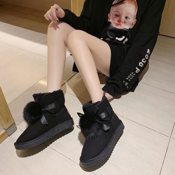 2019 winter snow boots women flat round toe slip-on ankle boots winter plush warm comfortable anti-skidding australia emu, Black
2019 winter snow boots women flat round toe slip-on ankle boots winter plush warm comfortable anti-skidding australia emu, Black