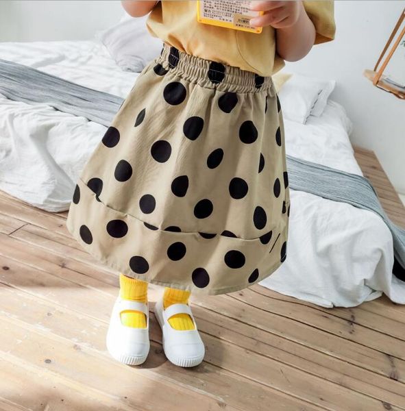 2020 korean style girls dots skirt spring baby girls skirts 1-7 years