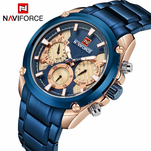 brand naviforce blue gold watches men fashion sport quartz watches full steel waterproof watch relogio masculino 9113, Slivery;brown
brand naviforce blue gold watches men fashion sport quartz watches full steel waterproof watch relogio masculino 9113, Slivery;brown