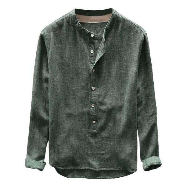 men shirt solid linen basic button casual cotton long sleeve v-neck shirts 2019, White;black
men shirt solid linen basic button casual cotton long sleeve v-neck shirts 2019, White;black
