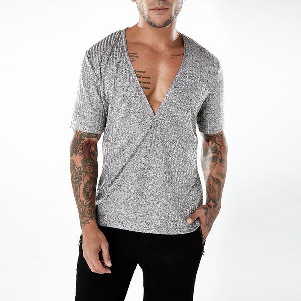 color sleeve fit v neck t shirt streetwear slim hip hop men's street short deep t-shirts summer high 2019 solid male j190706 ogxt, Black
color sleeve fit v neck t shirt streetwear slim hip hop men's street short deep t-shirts summer high 2019 solid male j190706 ogxt, Black