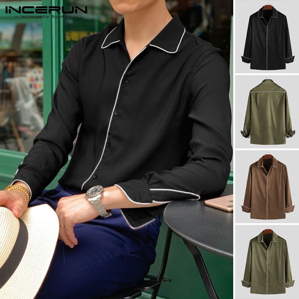 2020 fashion men brand solid color shirt korean style men long sleeve turn down collar shirts casual loose button blouse s-5xl, White;black
2020 fashion men brand solid color shirt korean style men long sleeve turn down collar shirts casual loose button blouse s-5xl, White;black