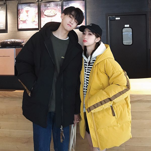 men's windbreaker hooded sports jacket jacket winter warm loose large size long section couples trend fashion casual street coat, Black
men's windbreaker hooded sports jacket jacket winter warm loose large size long section couples trend fashion casual street coat, Black