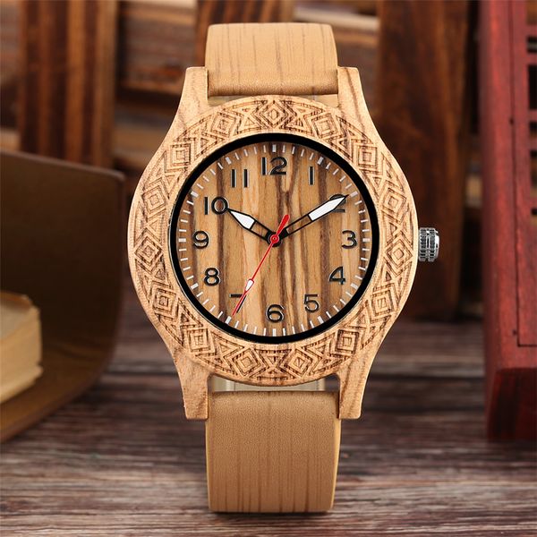 classic engraved pattern wooden watch for men women retro fashion red/maple wood quartz mens wristwatch genuine leather strap, Slivery;brown
classic engraved pattern wooden watch for men women retro fashion red/maple wood quartz mens wristwatch genuine leather strap, Slivery;brown