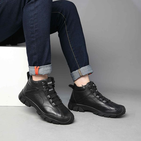 high anticollision help mens boots first coat of cowhide with fleecemen shoes warm snow boots 121107, Black
high anticollision help mens boots first coat of cowhide with fleecemen shoes warm snow boots 121107, Black
