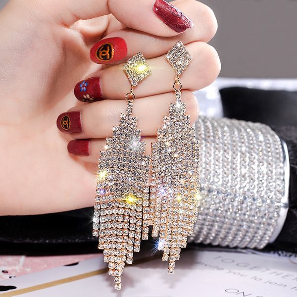 2019 new sale brincos pendientes joker set auger eardrop long earrings female s925 needle in europe and the exaggerated tassel, Silver
2019 new sale brincos pendientes joker set auger eardrop long earrings female s925 needle in europe and the exaggerated tassel, Silver