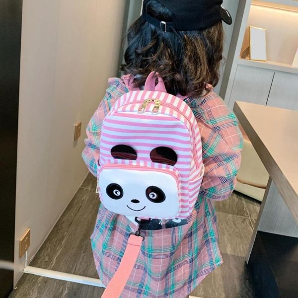 canvas striped backpack children cartoon creative panda shoulder bag teenage girls kids cute zipper schoolbags
canvas striped backpack children cartoon creative panda shoulder bag teenage girls kids cute zipper schoolbags