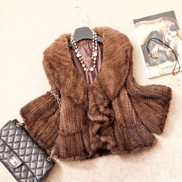 autumn winter women's genuine real knitted jacket ruffle collar lady short coat female outerwear vk1370, Black
autumn winter women's genuine real knitted jacket ruffle collar lady short coat female outerwear vk1370, Black