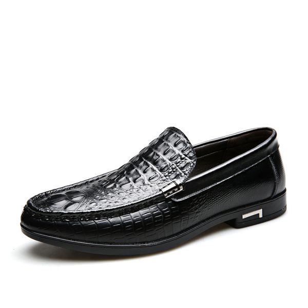 genuine leather shoes men business slip-on dress shoes genuine leather lace-up loafers crocodile grain shoes man zy390, Black
genuine leather shoes men business slip-on dress shoes genuine leather lace-up loafers crocodile grain shoes man zy390, Black