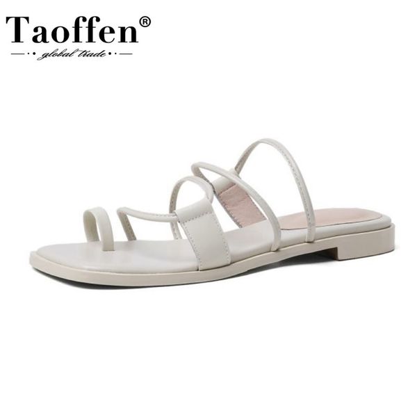 taoffen new flat heel women sandals genuine leather slip on summer shoes woman fashion casual vacation woman shoes size 33-40, Black
taoffen new flat heel women sandals genuine leather slip on summer shoes woman fashion casual vacation woman shoes size 33-40, Black