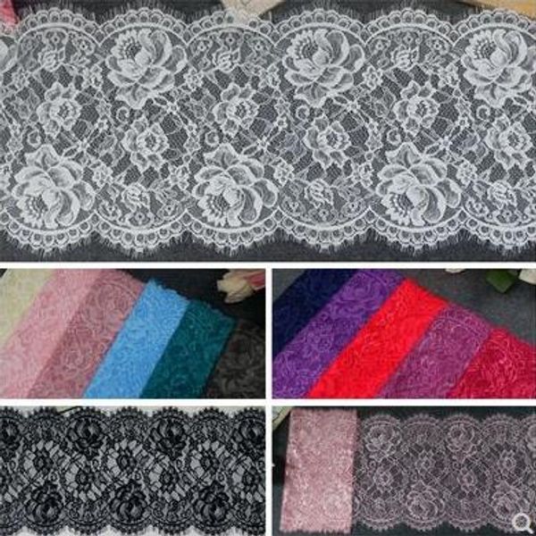 wide 30cm new european eyelash lace diy clothing skirt lingerie decorative lace fabric long 3m, Pink;blue
wide 30cm new european eyelash lace diy clothing skirt lingerie decorative lace fabric long 3m, Pink;blue
