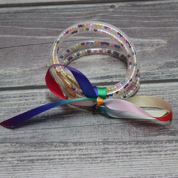 fashion women jewelry glitter filled colorful beads silicone circles bangle set women bowknot beads jelly bangles bracelet, Black
fashion women jewelry glitter filled colorful beads silicone circles bangle set women bowknot beads jelly bangles bracelet, Black