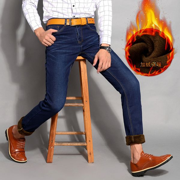 2019 men brand jeans warm jeans autumn winter thicken fleece stretch denim flocking warm soft for men, Blue
2019 men brand jeans warm jeans autumn winter thicken fleece stretch denim flocking warm soft for men, Blue