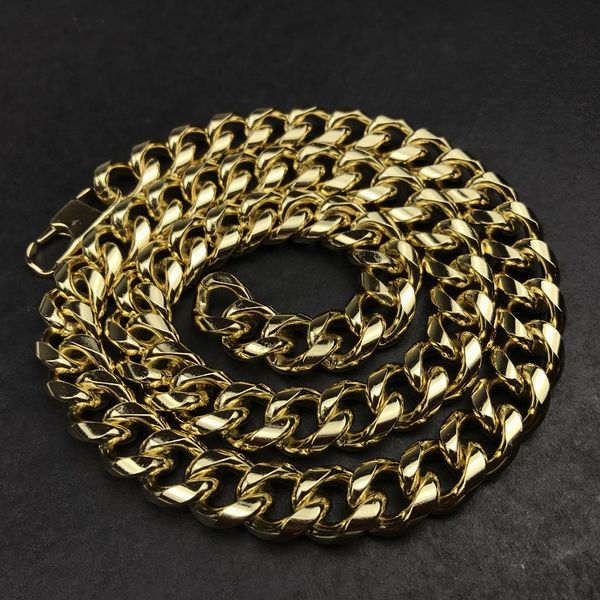 foreign trade personality coarse double weaving round grinding 60cm long chain 18k gold plated domineering quality stainless steel boutique, Silver
foreign trade personality coarse double weaving round grinding 60cm long chain 18k gold plated domineering quality stainless steel boutique, Silver