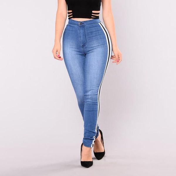 2020 новые женщины боковые stripes высокой талией джинсы denim полосатые джинсы для женские брюки синий лоскутная брюки узкие джинсы # j30, Blue
2020 новые женщины боковые stripes высокой талией джинсы denim полосатые джинсы для женские брюки синий лоскутная брюки узкие джинсы # j30, Blue