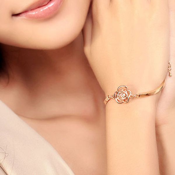 korean ornament rose bracelet exquisite camellia zircon bracelet, Golden;silver
korean ornament rose bracelet exquisite camellia zircon bracelet, Golden;silver