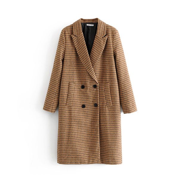2019 european and american style autumn and winter women's new wholesale double-breasted long coat coat, Black
2019 european and american style autumn and winter women's new wholesale double-breasted long coat coat, Black