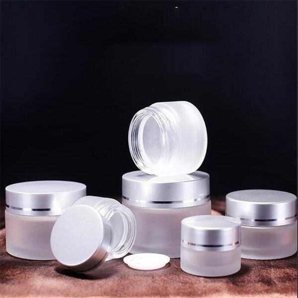 5g frosted glass cosmetic jar empty face cream lip balm storage container refillable sample bottle with silver lids 5ml yth1636-5
5g frosted glass cosmetic jar empty face cream lip balm storage container refillable sample bottle with silver lids 5ml yth1636-5