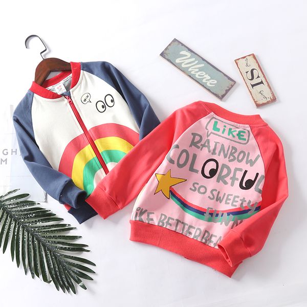 2019 new middle school children stand collar zipper loop coat cotton quality children's coat boys and girls printed rainbow chil, Black
2019 new middle school children stand collar zipper loop coat cotton quality children's coat boys and girls printed rainbow chil, Black