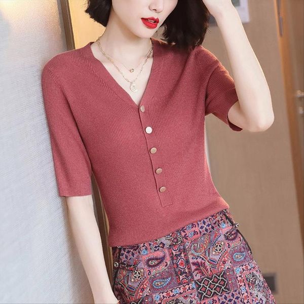 red knitwear women's autumn clothing 2020 slim base shirt v-neck middle sleeve outside wearing a small knitted sweater knitwear frag, White
red knitwear women's autumn clothing 2020 slim base shirt v-neck middle sleeve outside wearing a small knitted sweater knitwear frag, White