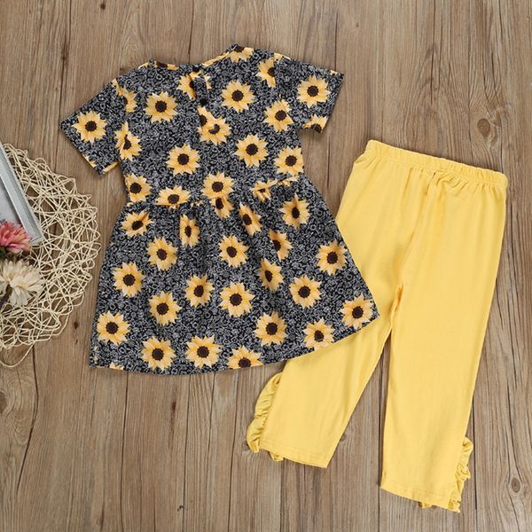 kids designer clothes girls sunflower dresses solid pants 2pcs sets short sleeve floral girl outfits summer kids clothing yw3221q, White
kids designer clothes girls sunflower dresses solid pants 2pcs sets short sleeve floral girl outfits summer kids clothing yw3221q, White