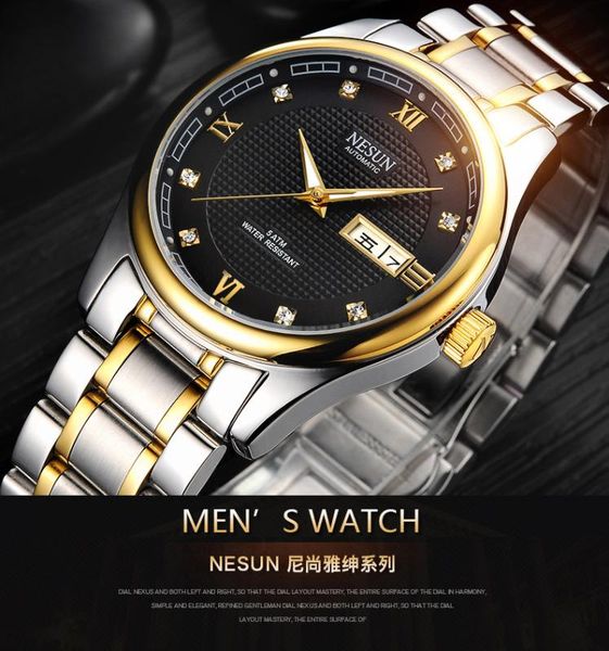 nesun large dial automatic mechanical watch new men's fashion luminous stainless steel watch men's waterproof relogio masculino, Slivery;brown
nesun large dial automatic mechanical watch new men's fashion luminous stainless steel watch men's waterproof relogio masculino, Slivery;brown