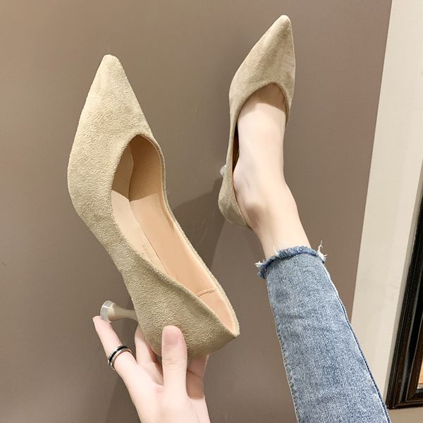 2020 new spring female pointed lady high heels wild high-quality leather thin heels women shoes sandalias femeninas w37-64, Black
2020 new spring female pointed lady high heels wild high-quality leather thin heels women shoes sandalias femeninas w37-64, Black