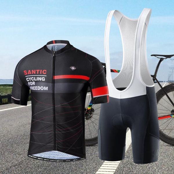 santic men cycling sets summer cyling jersey bib suits mtb bicycle clothes wear bike clothing set, Black;blue
santic men cycling sets summer cyling jersey bib suits mtb bicycle clothes wear bike clothing set, Black;blue